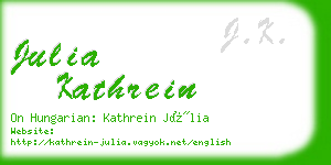 julia kathrein business card